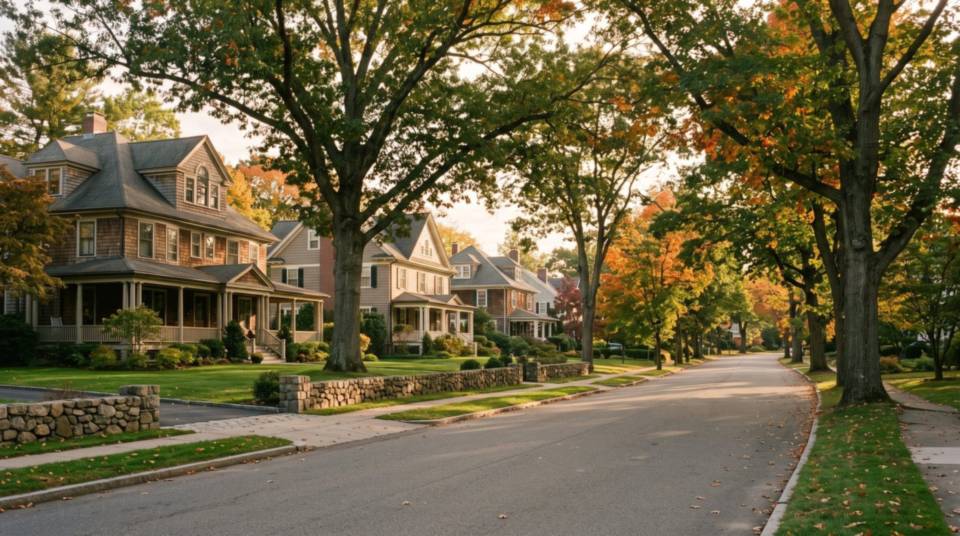 Autumn in Newton, Massachusetts